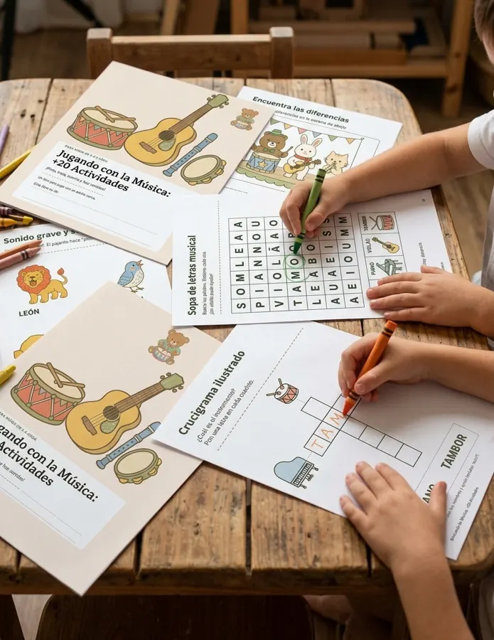 Crucigramas y sopas de letras